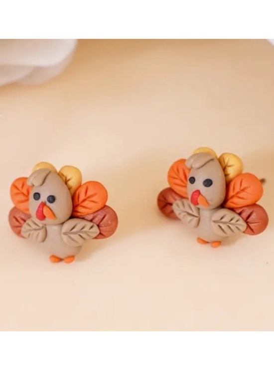 Jewelry - Turkey Fall Autumn Thanksgiving Stud Earrings
